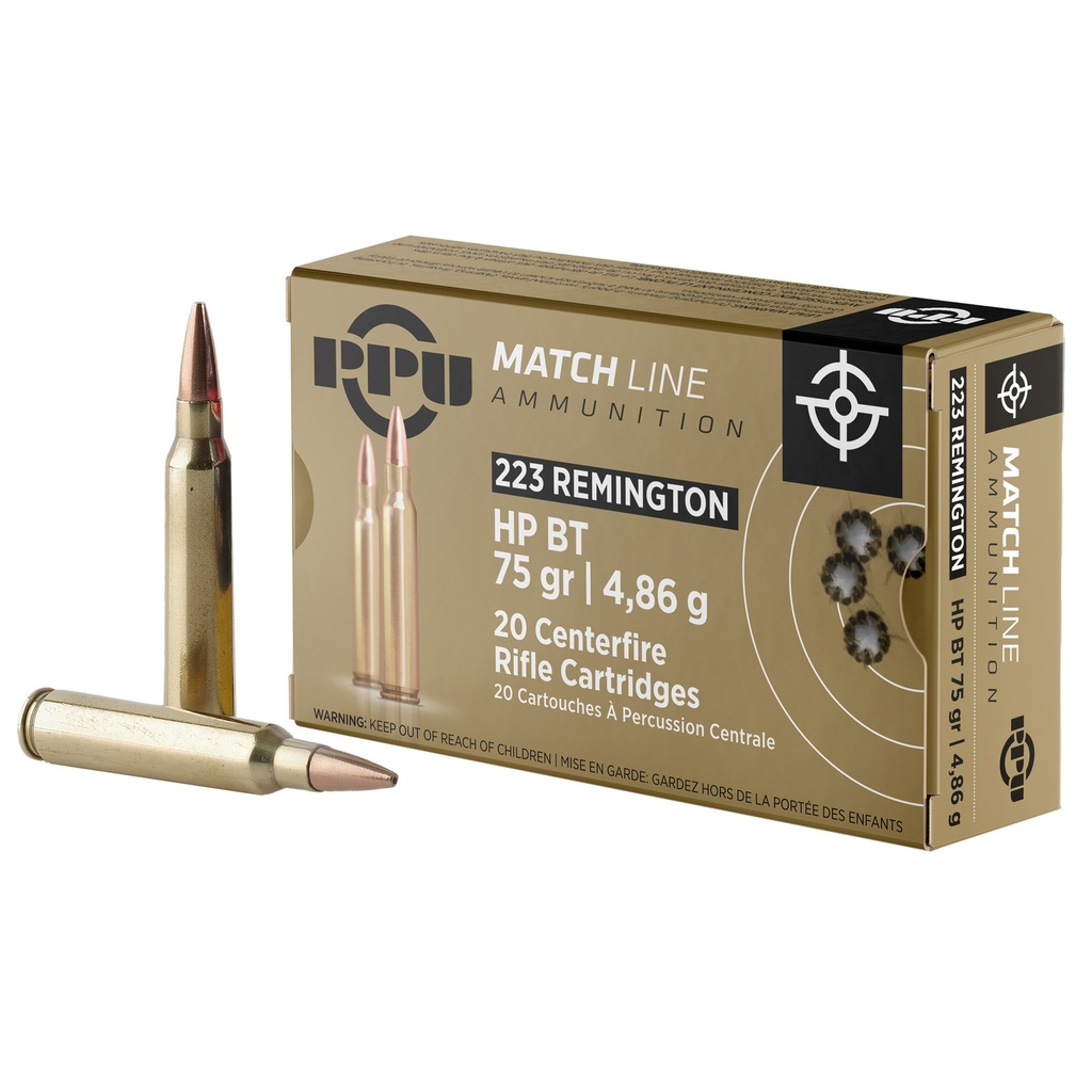 Prvi Partizan PPU .223 REM MATCH 75GR HPBT 20/1000