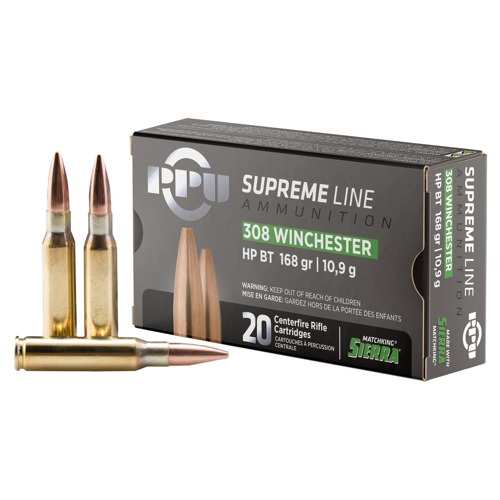 Prvi Partizan PPU SUPREME 308WIN 168GR HPBT 20/200