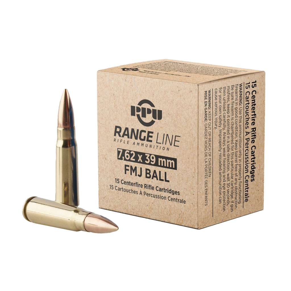 Prvi Partizan PPU RANGE 7.62X39 123GR FMJ 15/930