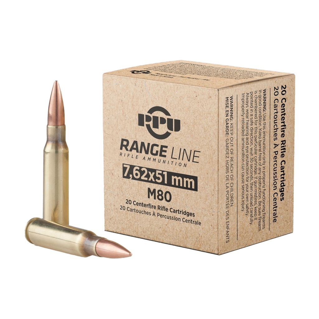 Prvi Partizan PPU RANGE 7.62X51 145GR FMJBT 20/500