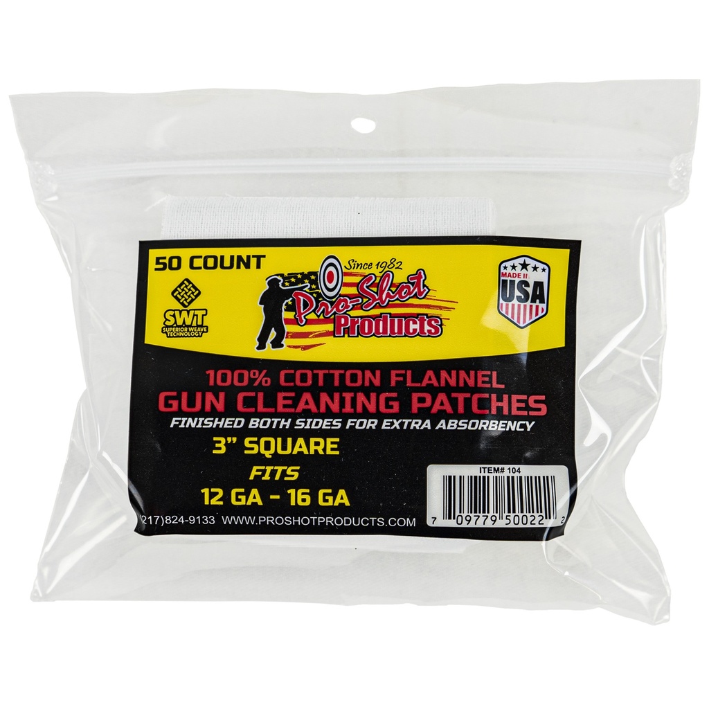 PRO-SHOT PATCH 12-16GA 50CT