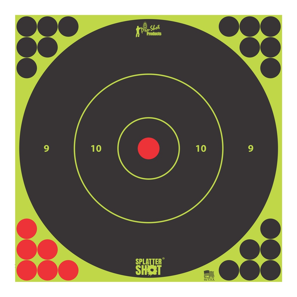 PRO-SHOT TARGET 12" GREEN BULLSEYE 5PK