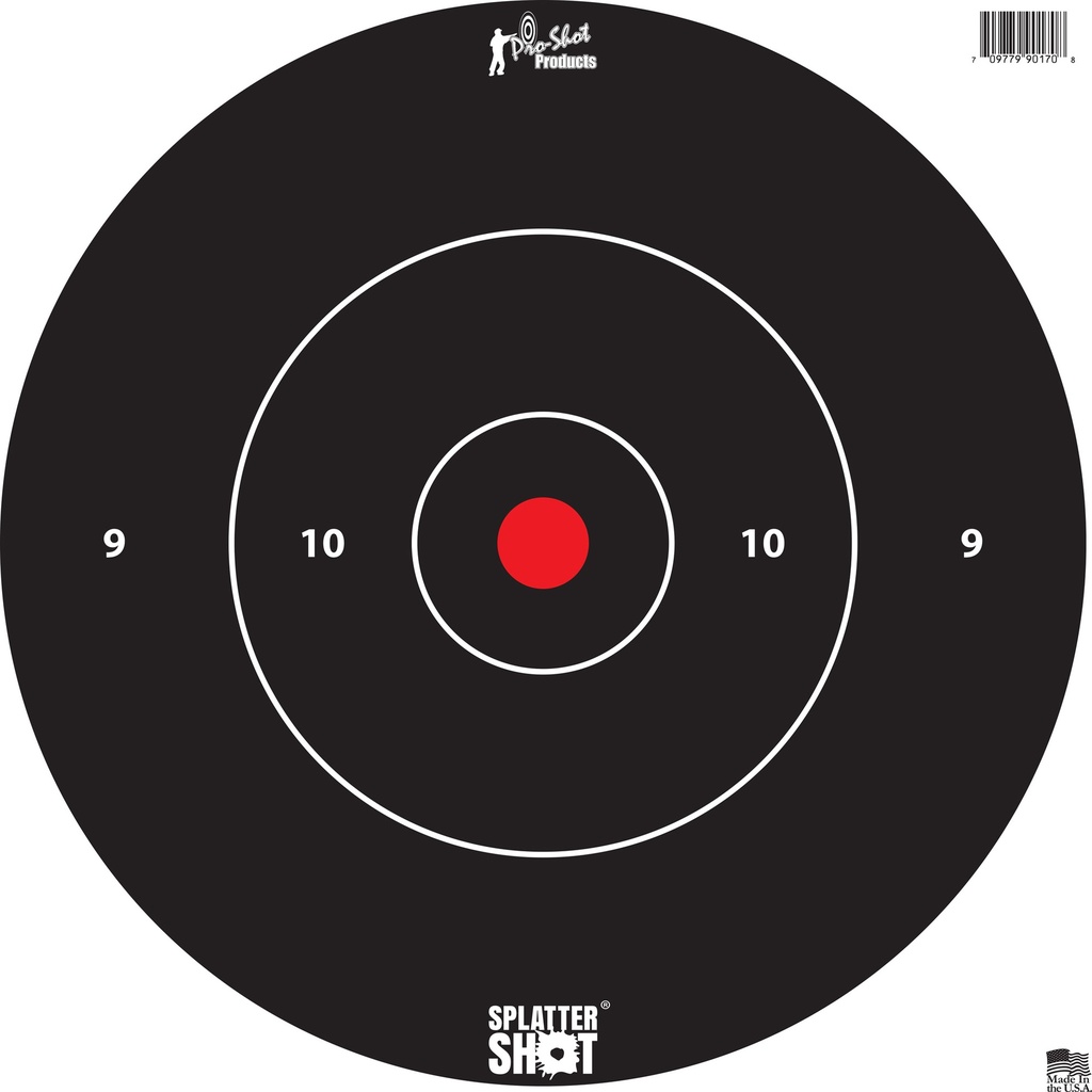 PRO-SHOT TARGET 12" WHITE BULLSEYE 5PK