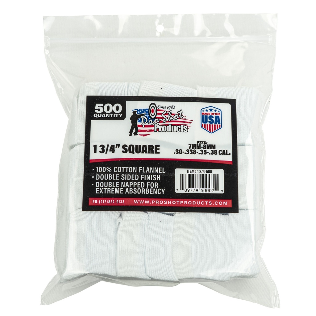 PRO-SHOT PATCH 7MM-38CAL 1 3/4" 500C