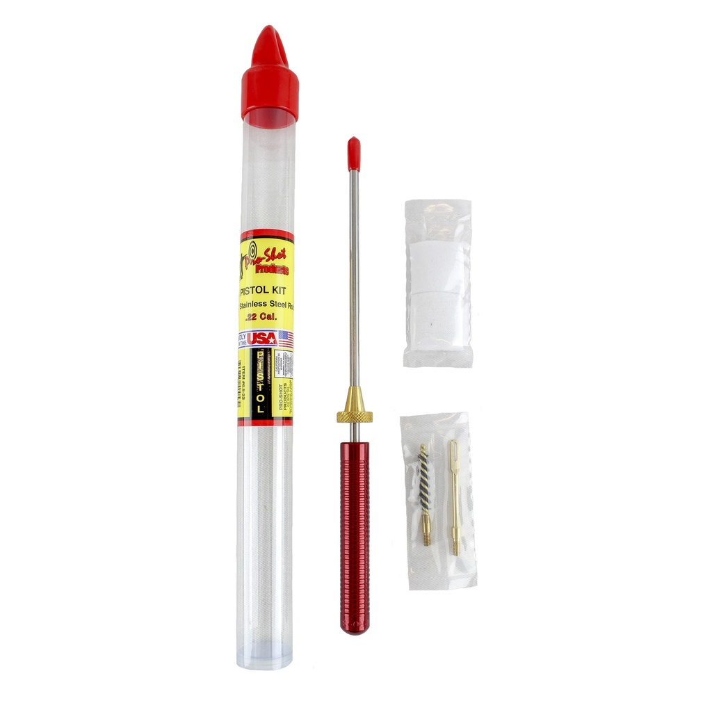 PRO-SHOT PISTOL CLEANING KIT .22CAL 6.5"