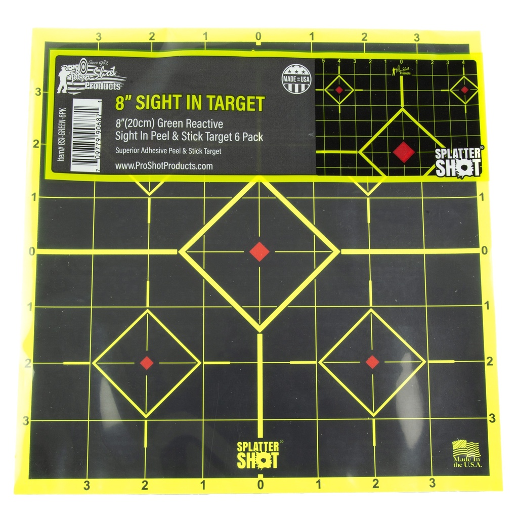 Pro-Shot Products PROSHOT 8" GREEN SIGHT IN 6PK