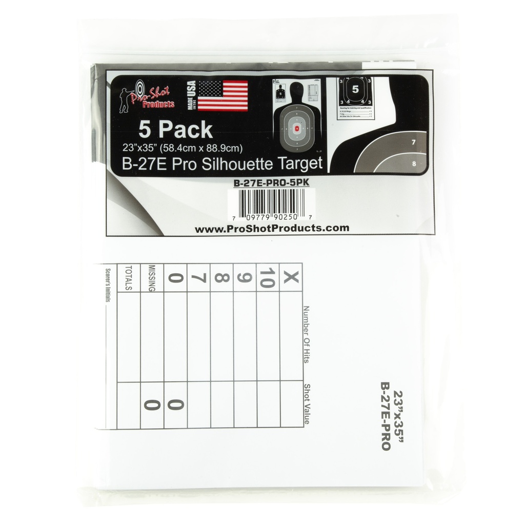 Pro-Shot Products PROSHOT 23"X35" B27 SILH 5PK