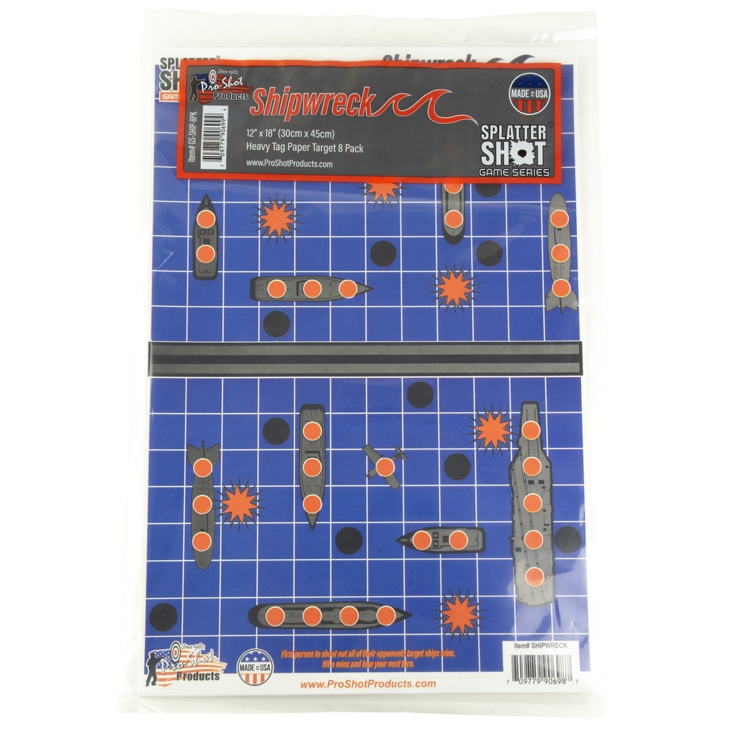 Pro-Shot Products PROSHOT GS SHIP 12X18 TP 8PK