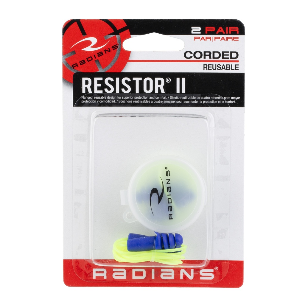 RADIANS REUSABLE EP 2PK BLUE CORDED