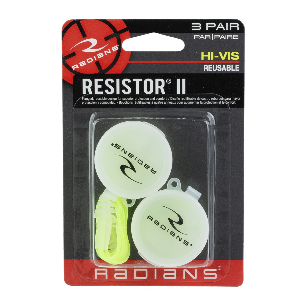 RADIANS REUSABLE CORDED EP 3PK H-VIS