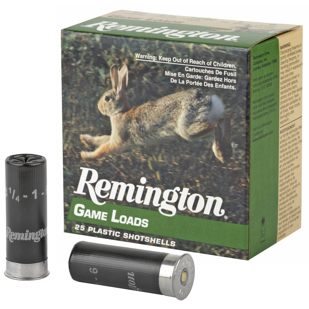 Remington REM GAM LOAD 12GA 2 3/4" #6 25/250
