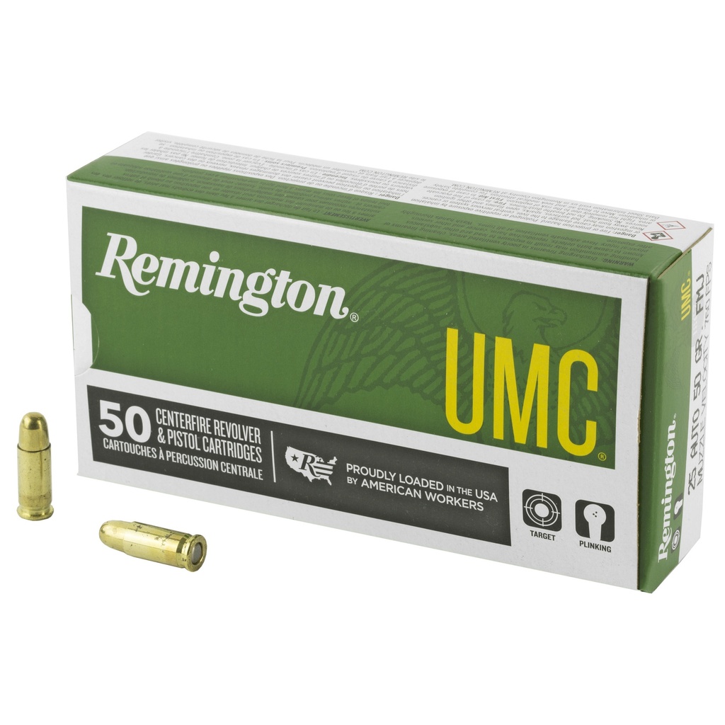 Remington REM UMC 25ACP 50GR FMJ 50/500