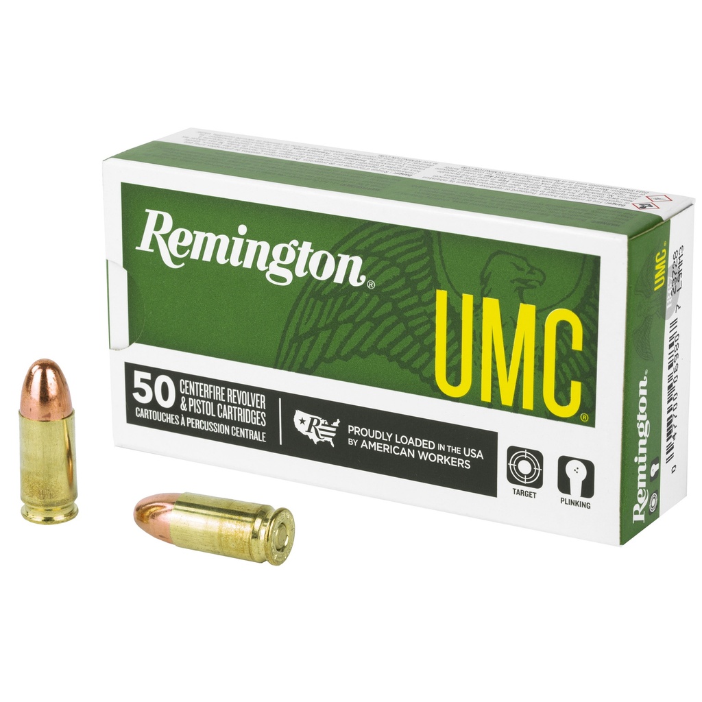 Remington REM UMC 9MM 115GR FMJ 50/500