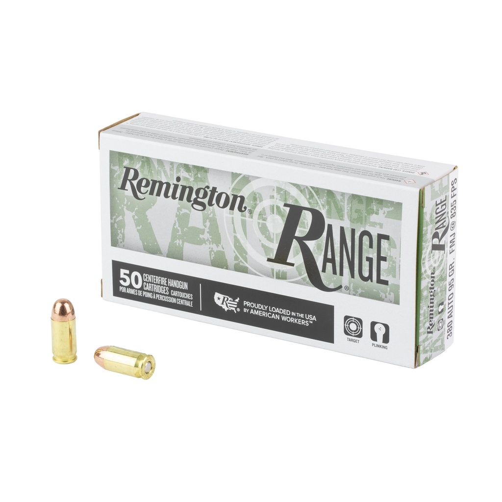 Remington REM RANGE 380AUTO 95GR FMJ 50/500