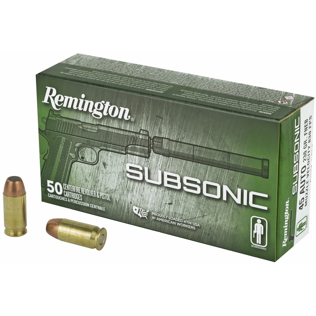 Remington REM SUBSONIC 45ACP 230GR 50/500
