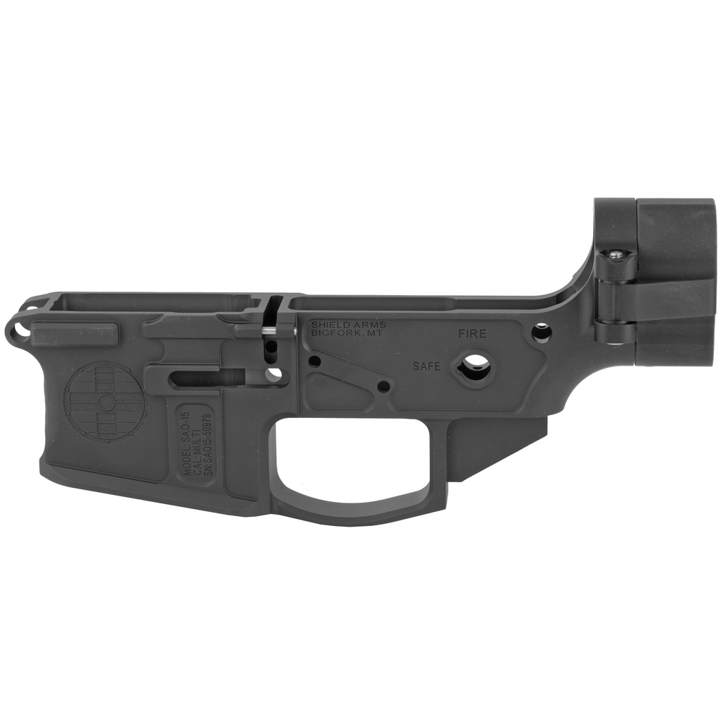 SHIELD SA-15 STRIPPED LOWER FLD BLACK
