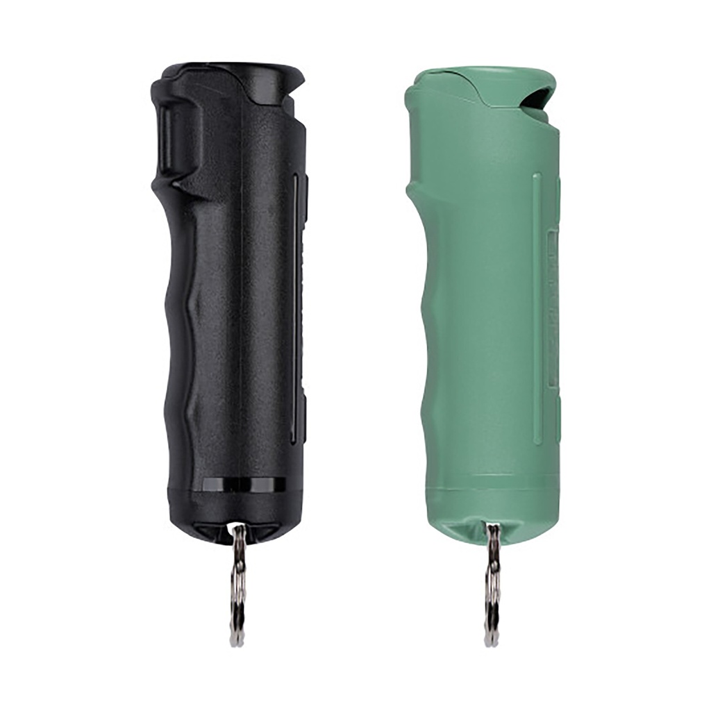 SABRE 2PK PEPPER GEL W/CLP BLACK/GREEN