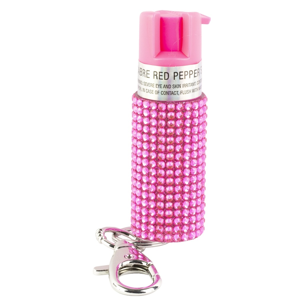 SABRE JEWELED SPRAY W/KEY RING PINK