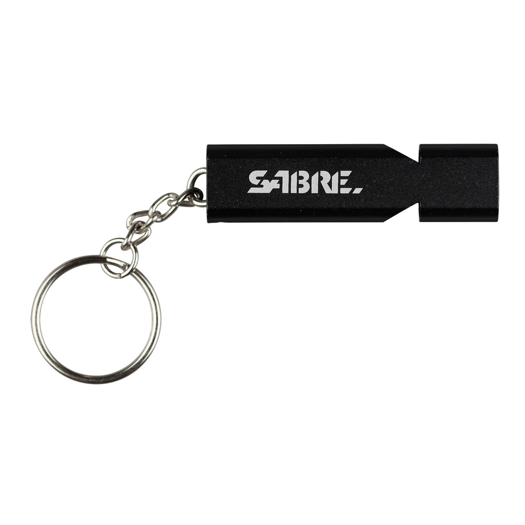 SABRE WHISTLE W/LANYARD BLACK
