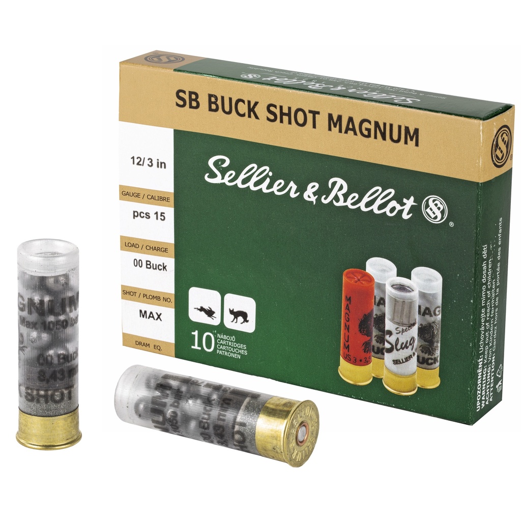 Sellier & Bellot S&B 12GA 3" 00 15PEL 10/250