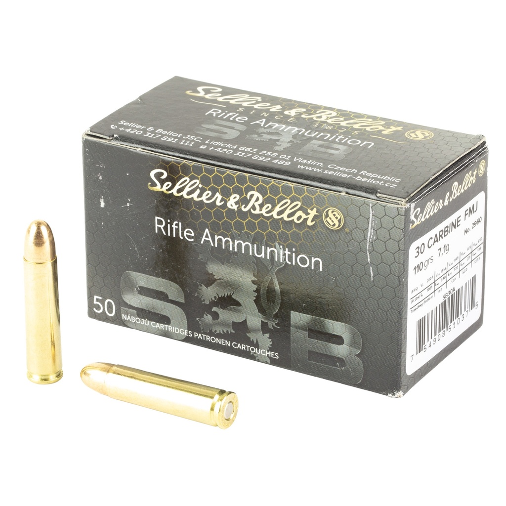 Sellier & Bellot S&B 30CARBINE 110GR FMJ 50/1000