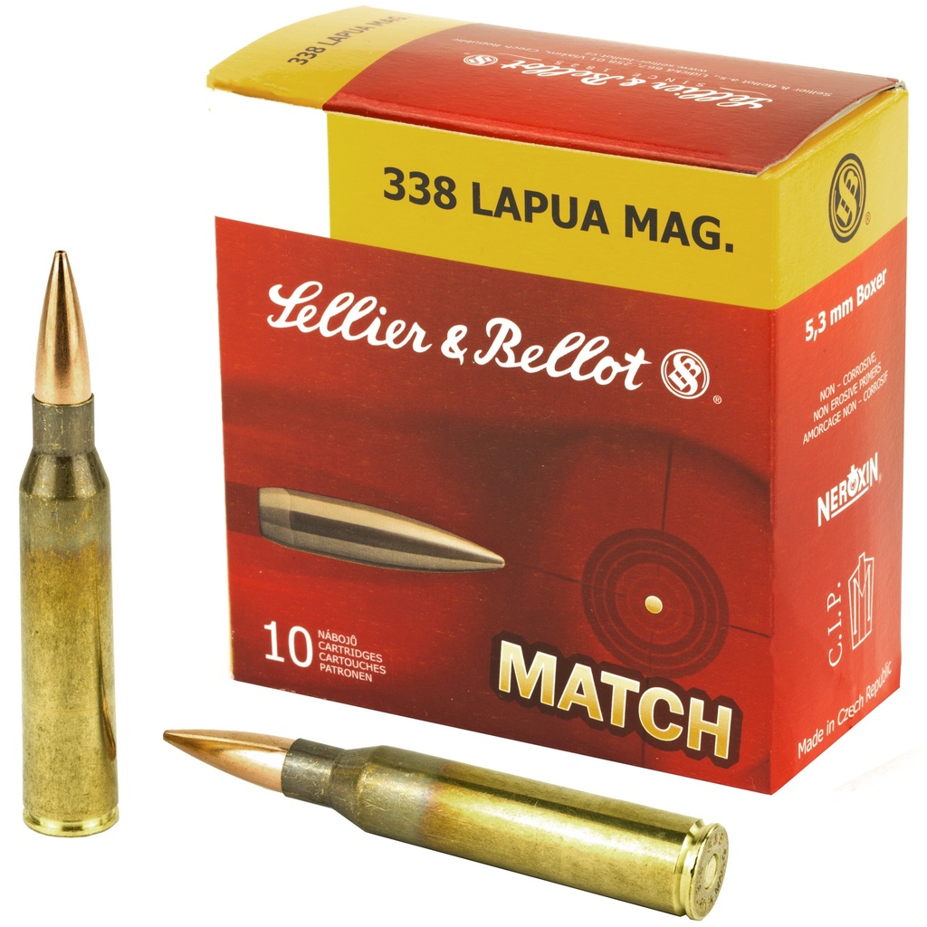Sellier & Bellot S&B 338LAPUA 250GR SIERRA HPBT 10/BX
