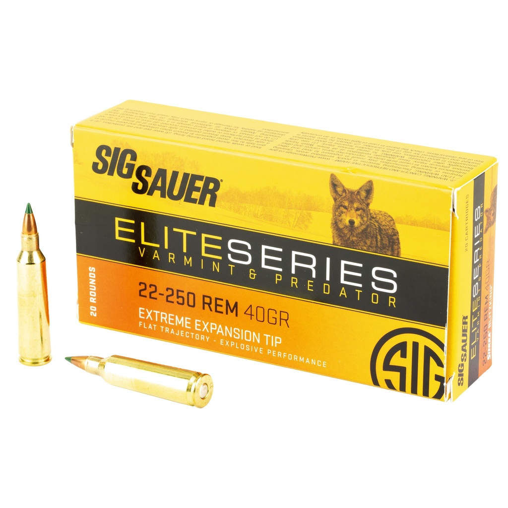 SIG AMMO 22-250REM 40GR V&P 20/200