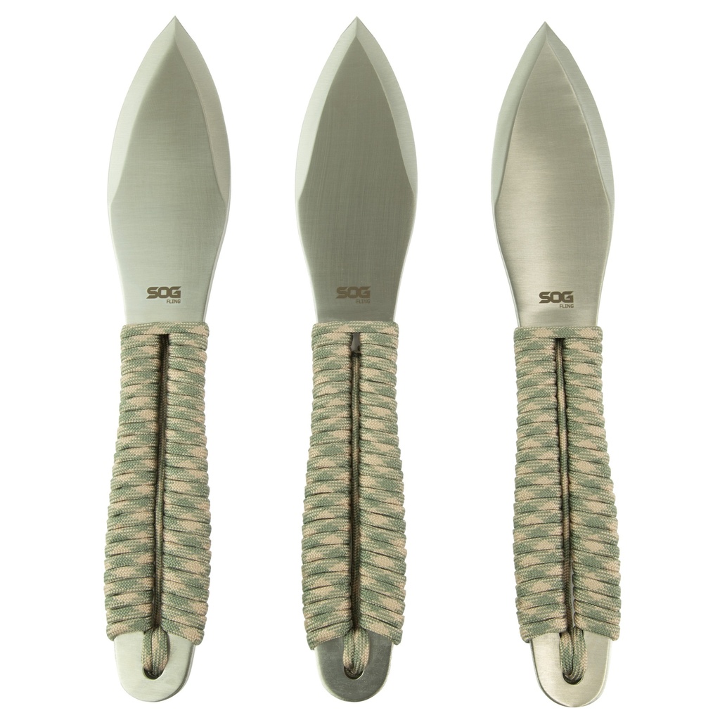 SOG FLING THRWNG KNVS 2.8" 3PK W/STH