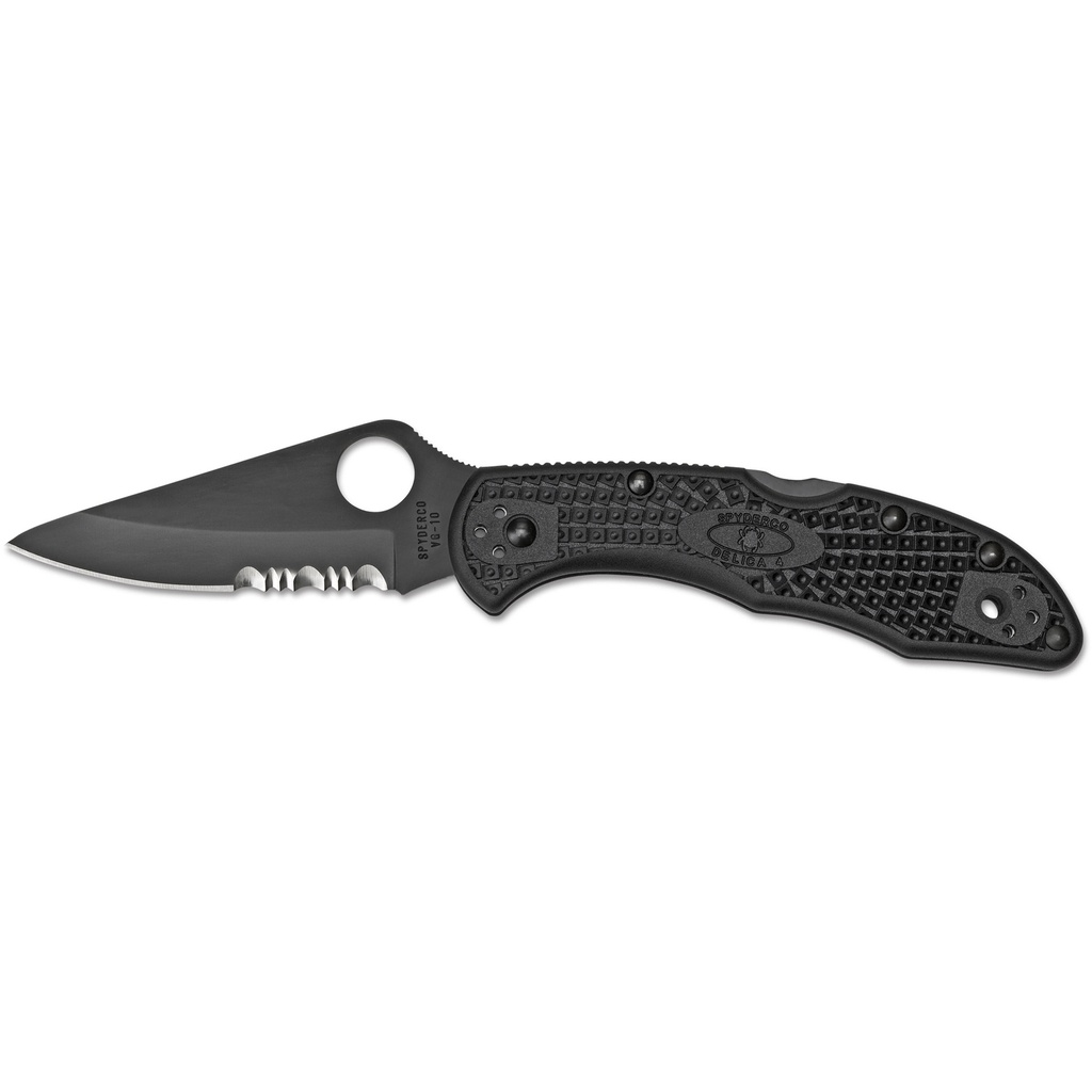 SPYDERCO DELICA4 COMBO BLADE BLACK