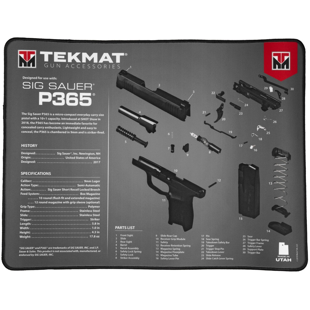 TEKMAT ULTRA PISTOL MAT SIG P365