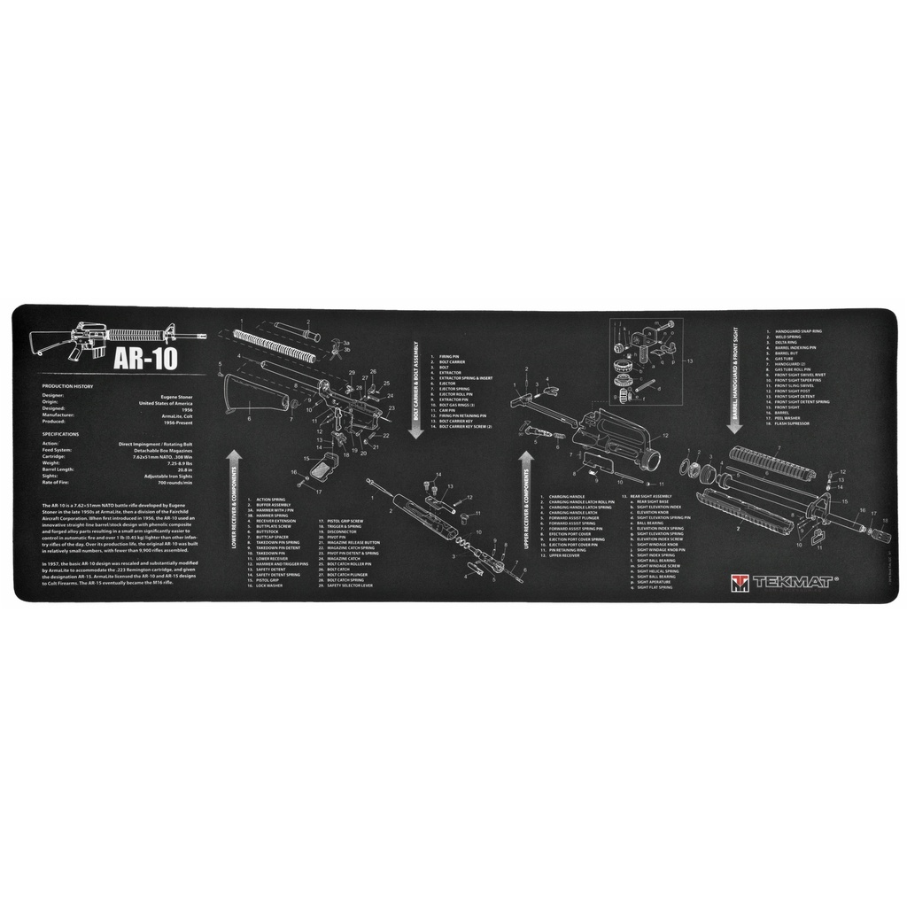 TEKMAT RIFLE MAT AR10 BLACK