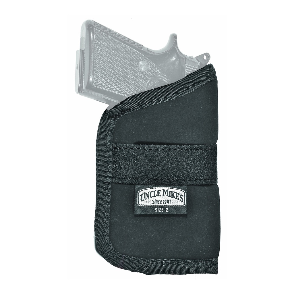 Uncle Mike's U/M INSIDE POCKET HLSTR SZ 2 BLK AMB