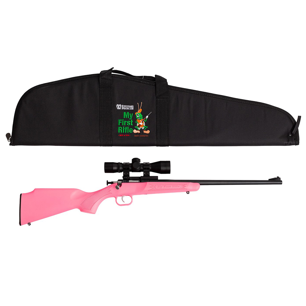 Keystone Sporting Arms CRICKETT 22LR BL/PINK SCOPE/CASE