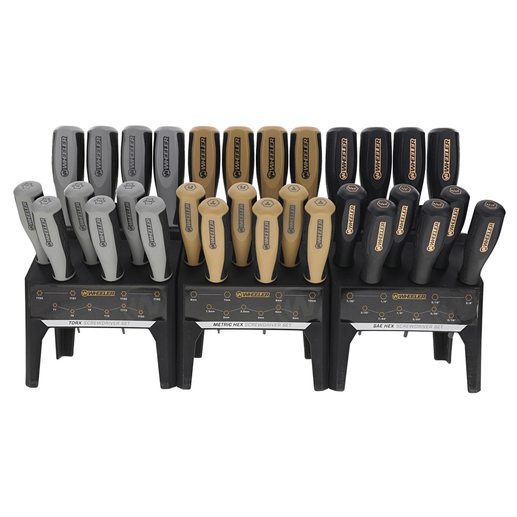 WHEELER 30PC HEX/TORX BENCH DRIV SET