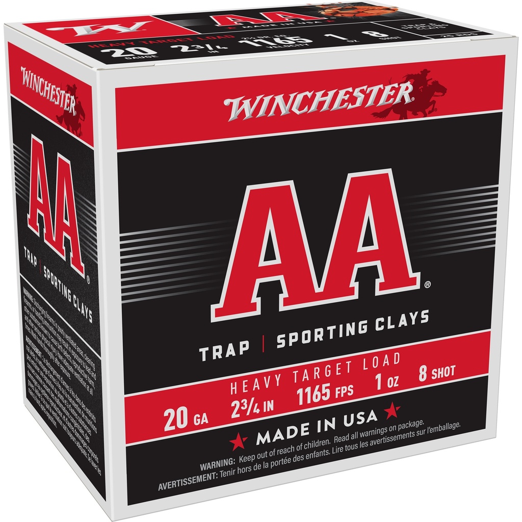 Winchester Ammunition WIN AA HVY TRGT 20GA 2.75" #8 25/250