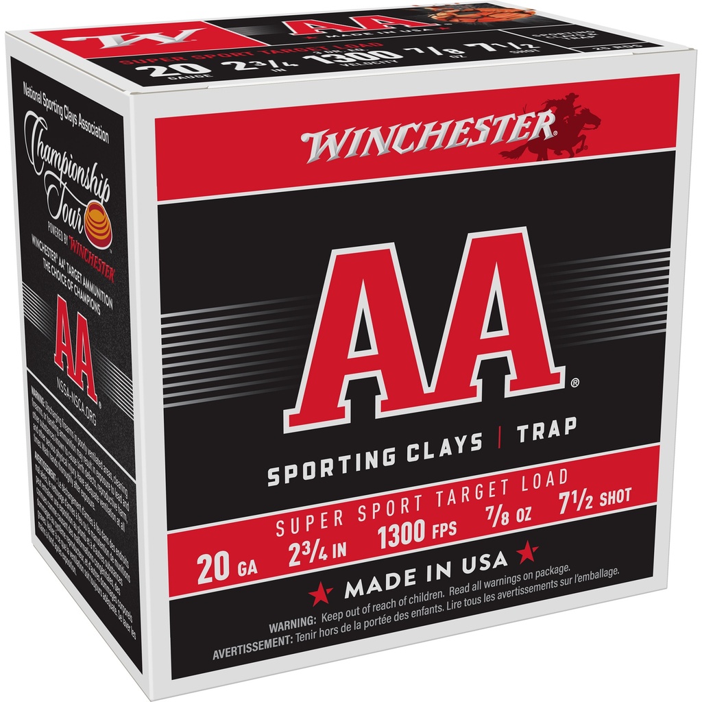 Winchester Ammunition WIN AA SPRT SC 20GA 2.75 #7.5 25/250