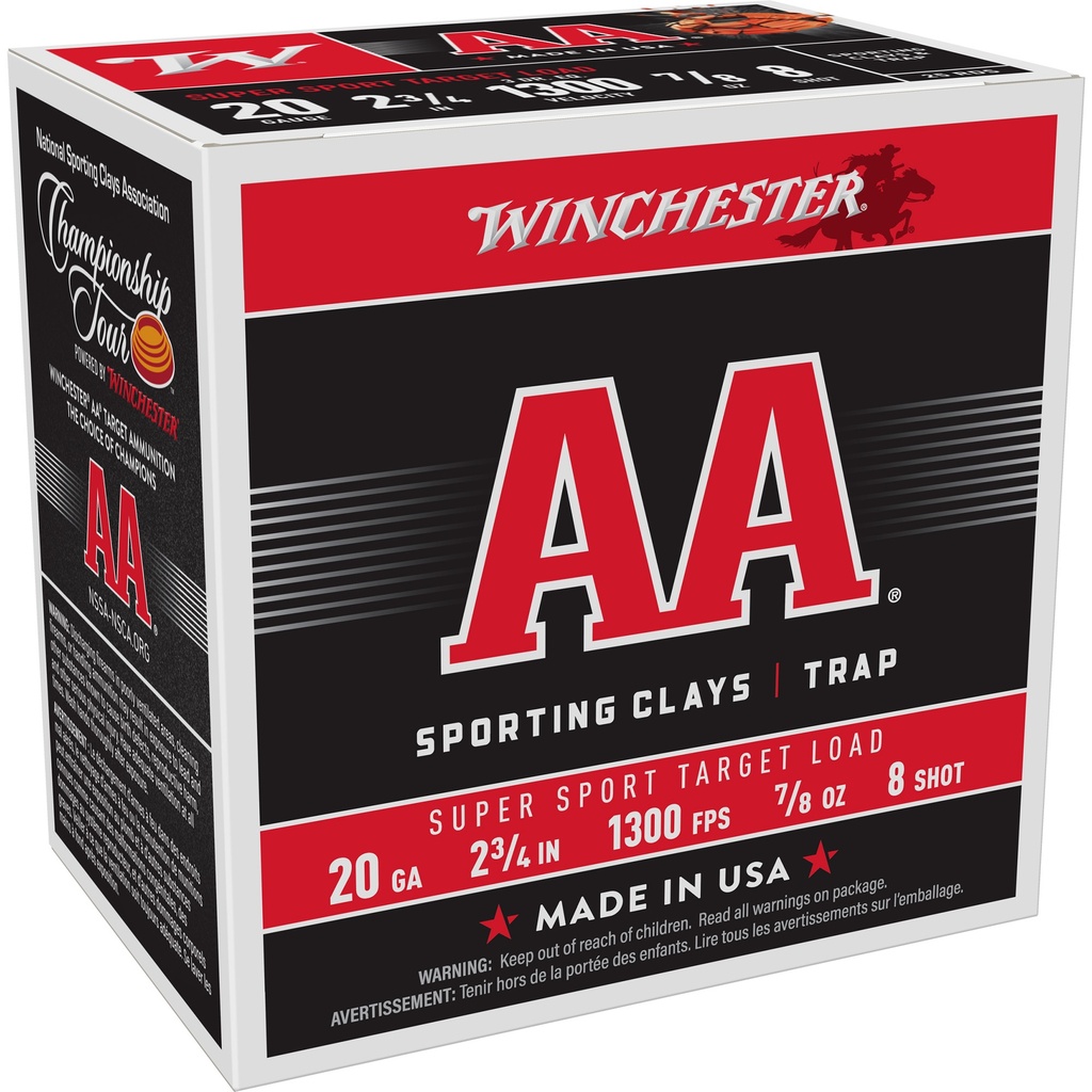 Winchester Ammunition WIN AA SS 20GA 2.75" #8 25/250