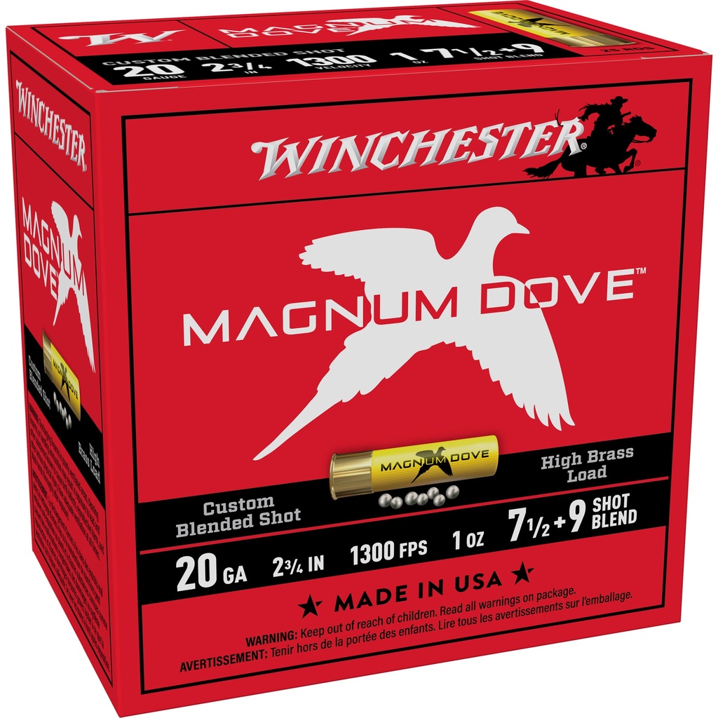 Winchester Ammunition WIN MGNM DOVE 20GA 2.75" #7.5 25/250