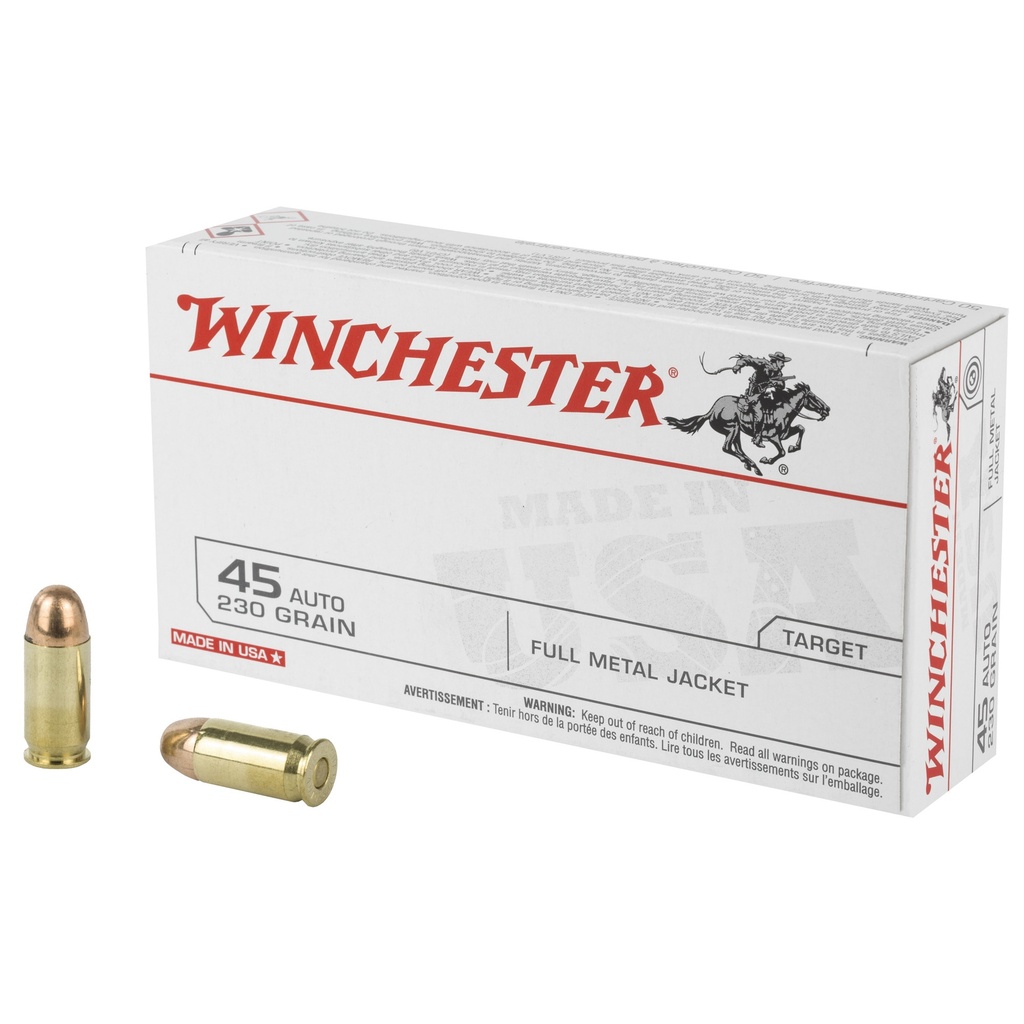 Winchester Ammunition WIN USA 45ACP 230GR FMJ 50/500