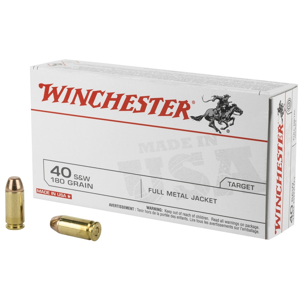 Winchester Ammunition WIN USA 40SW 180GR FMJ 50/500