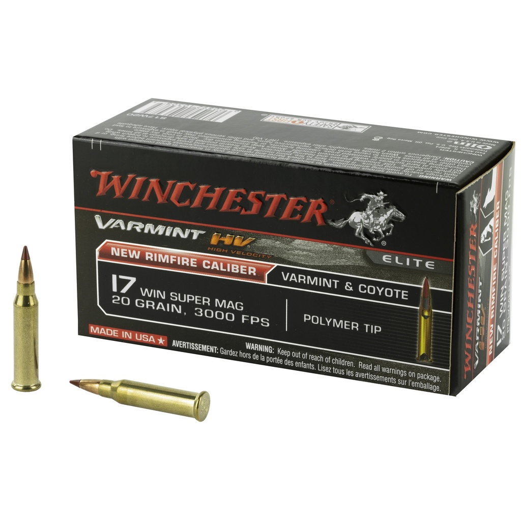 Winchester Ammunition WIN VARMINT HV 17WSM 20GR PT 50/500