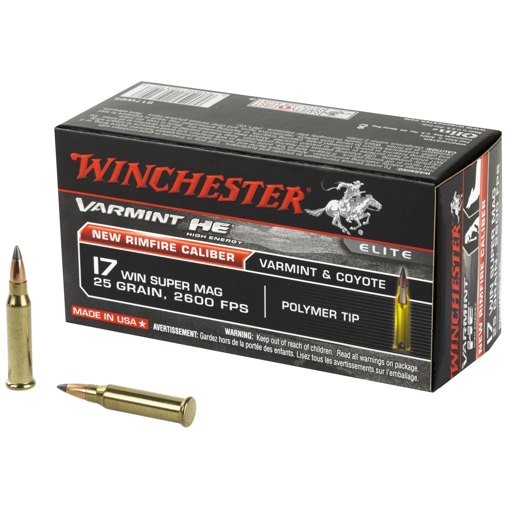 Winchester Ammunition WIN VARMINT HE 17WSM 25GR PT 50/500