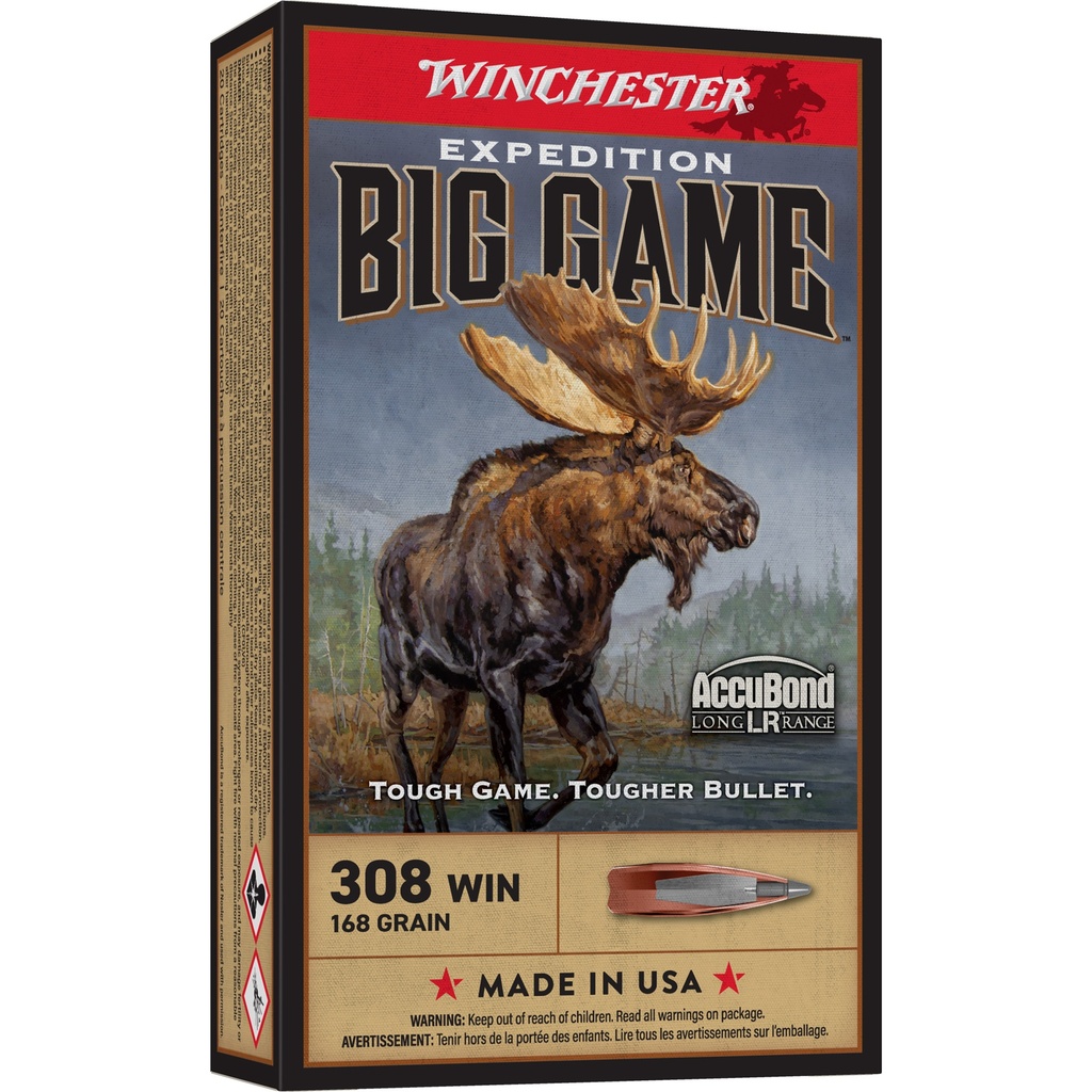 Winchester Ammunition WIN 308WIN 168GR ACCUBOND LR 20/200