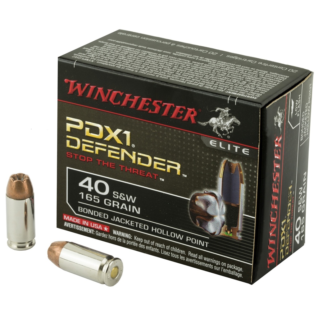 Winchester Ammunition WIN DEFENDER 40SW 165GR JHP 20/200