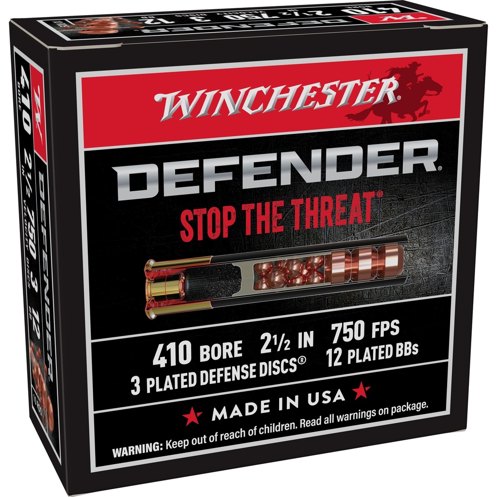 Winchester Ammunition WIN DEFENDER 410 2.5" 3/12 DISC 10