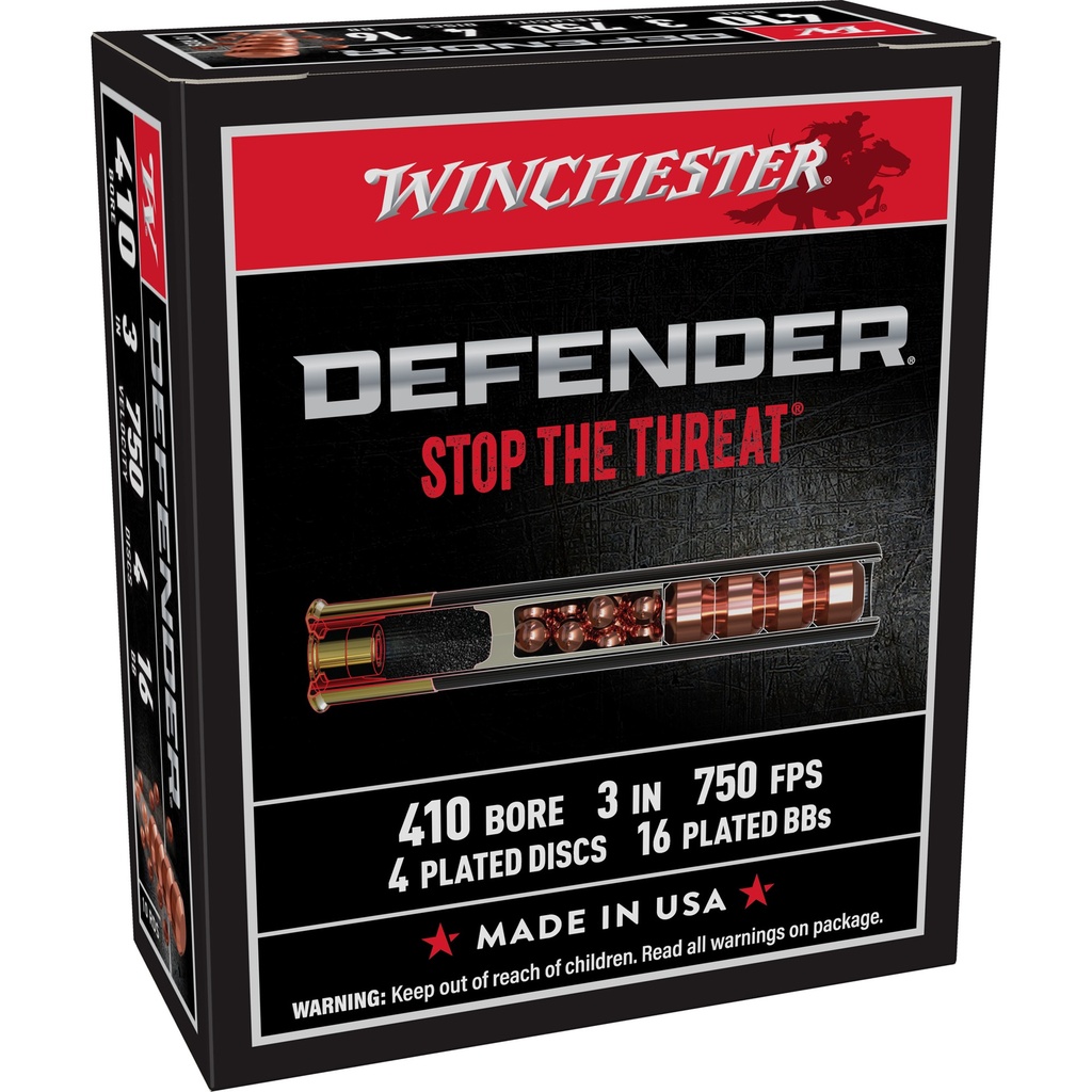 Winchester Ammunition WIN PDX1 410BO 3" 3X12 PELLET 10/100