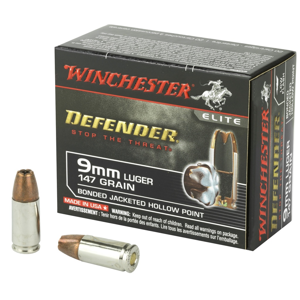 Winchester Ammunition WIN DEFENDER 9MM 147GR JHP 20/200