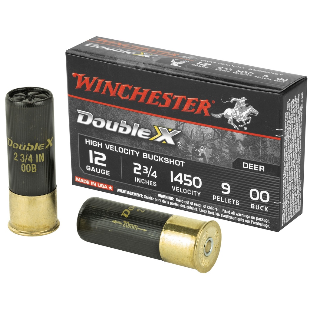 Winchester Ammunition WIN DBL X HV 12GA 2.75" 00BK 9P 5/