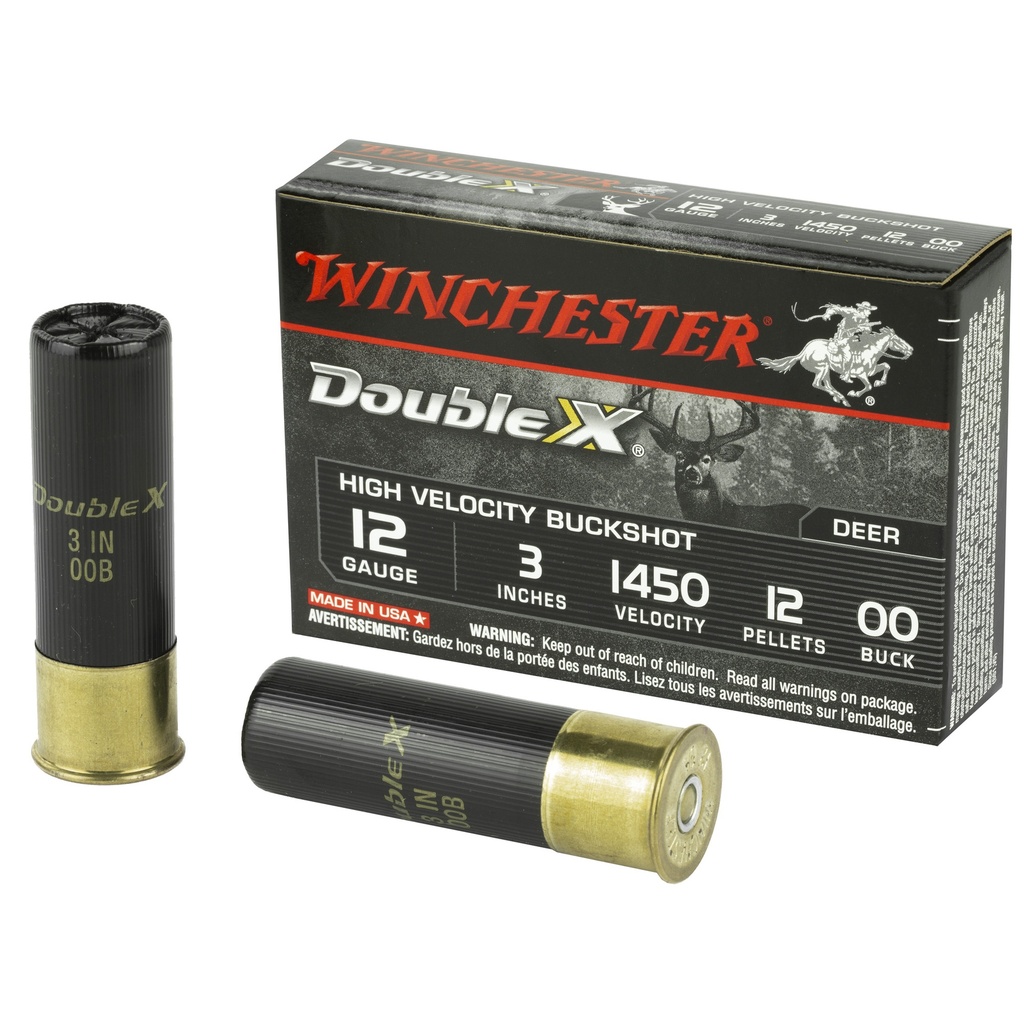 Winchester Ammunition WIN DBL X HV 12GA 3" 00BK 12P 5/250