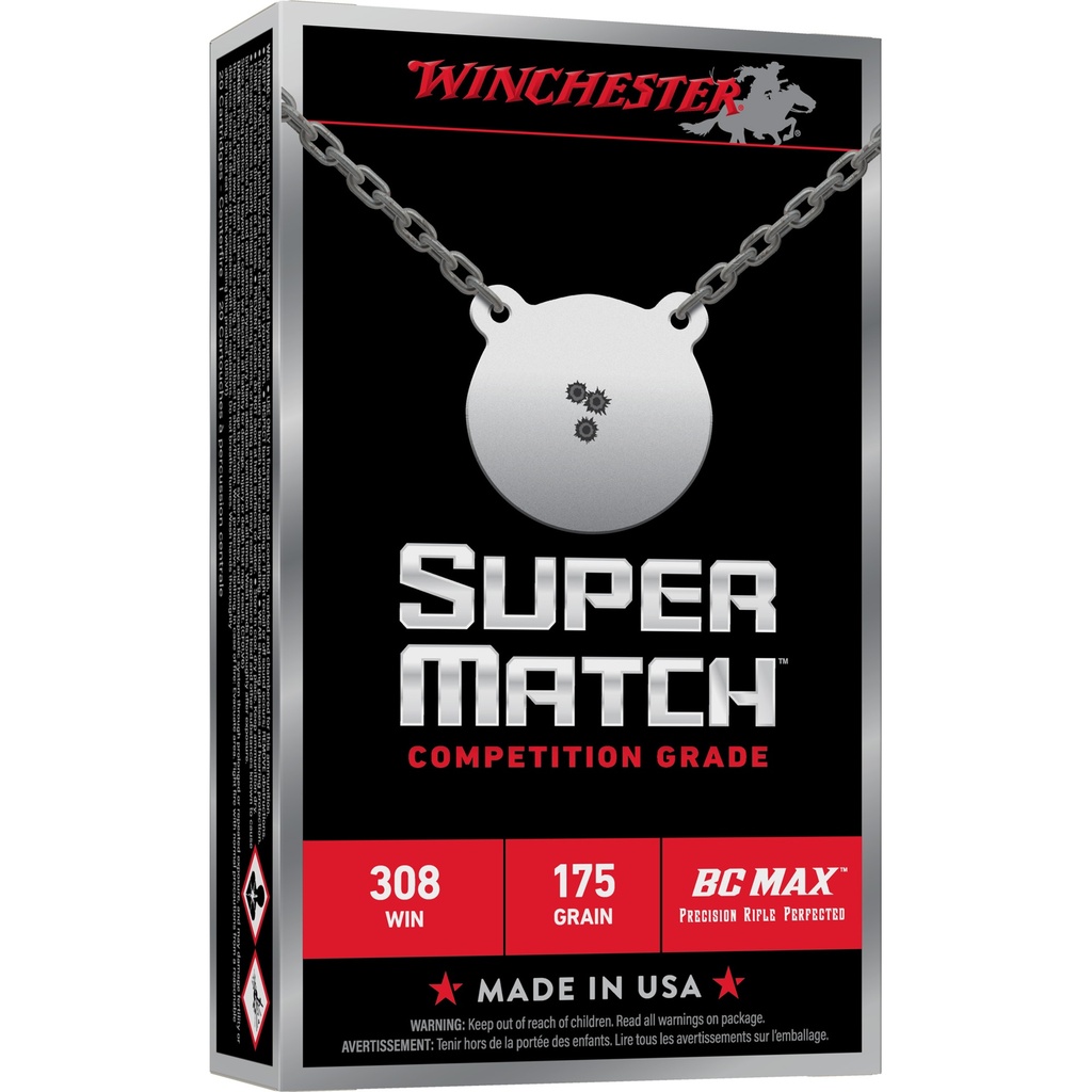 Winchester Ammunition WIN SPR MTCH 308WIN 168G BTHP 20/200